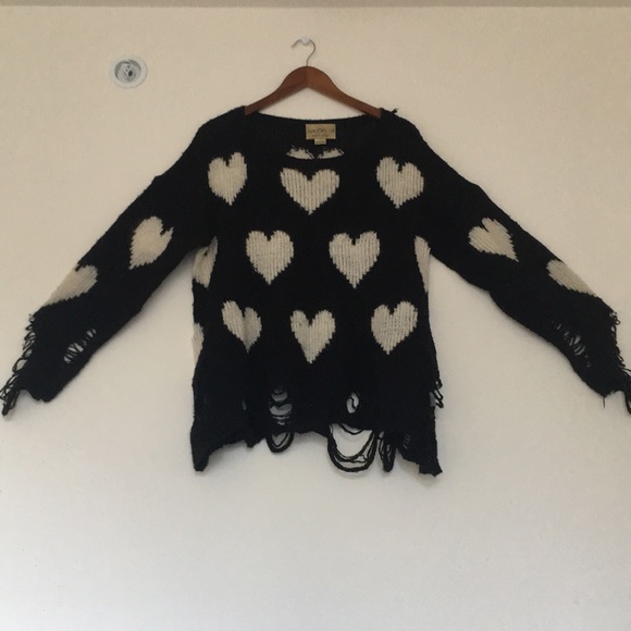 Wildfox White Label Love Lennon Distresses Sweater - Picture 3 of 8